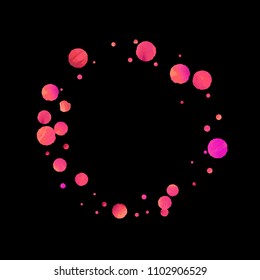 Red confetti background. Falling rose glitter. Graphic design for invitation, wedding, birthday, christmas card. Valentines day backdrop. Abstract particles explosion. Vector festive template. 