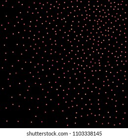 Red confetti background. Falling rose glitter. Graphic design for invitation, wedding, birthday, christmas card. Valentines day backdrop. Abstract particles explosion. Vector festive concept. 