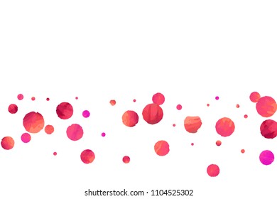 Red confetti background. Falling rose glitter. Graphic design for invitation, wedding, birthday, christmas card. Happy surprise backdrop. Abstract particles banner. Vector festive concept. 