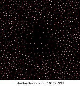 Red confetti background. Falling rose glitter. Graphic design for invitation, wedding, birthday, christmas card. Happy surprise backdrop. Abstract particles explosion. Vector festive concept. 