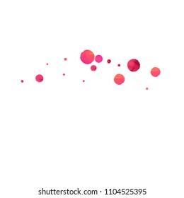 Red confetti background. Falling rose glitter. Graphic design for invitation, wedding, birthday, christmas card. Happy surprise backdrop. Abstract particles banner. Vector festive concept. 