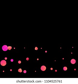 Red confetti background. Falling rose glitter. Graphic design for invitation, wedding, birthday, christmas card. Happy surprise backdrop. Abstract particles banner. Vector festive concept. 