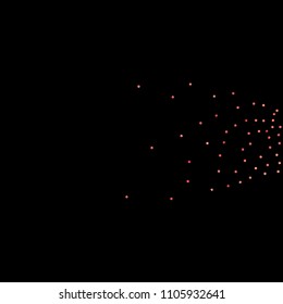 Red confetti background. Falling rose glitter. Graphic design for invitation, wedding, birthday, christmas card. Happy surprise backdrop. Abstract particles banner. Vector festive concept. 