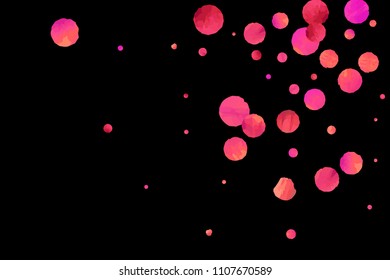 Red confetti background. Falling rose glitter. Graphic design for invitation, wedding, birthday, christmas card. Happy surprise backdrop. Abstract particles explosion. Vector festive concept. 