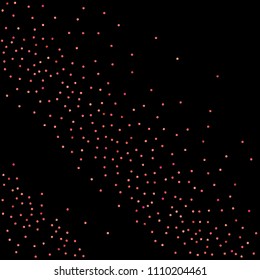 Red confetti background. Falling rose glitter. Graphic design for invitation, wedding, birthday, christmas card. Happy surprise backdrop. Abstract particles banner. Vector festive concept. 