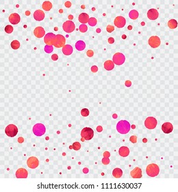 Red confetti background. Falling rose glitter. Graphic design for invitation, wedding, birthday, christmas card. Happy surprise backdrop. Abstract particles explosion. Vector festive concept. 
