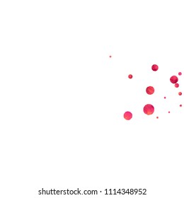 Red confetti background. Falling rose glitter. Graphic design for invitation, wedding, birthday, christmas card. Valentines day backdrop. Abstract particles explosion. Vector festive template. 