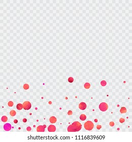 Red confetti background. Falling rose glitter. Graphic design for invitation, wedding, birthday, christmas card. Valentines day backdrop. Abstract particles explosion. Vector festive concept. 