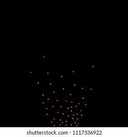 Red confetti background. Falling rose glitter. Graphic design for invitation, wedding, birthday, christmas card. Valentines day backdrop. Abstract particles explosion. Vector festive concept. 