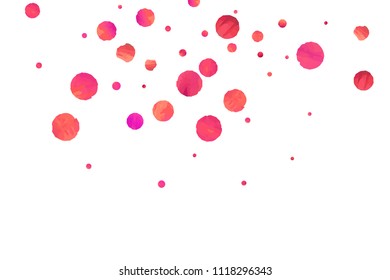 Red confetti background. Falling rose glitter. Graphic design for invitation, wedding, birthday, christmas card. Valentines day backdrop. Abstract particles explosion. Vector festive template. 