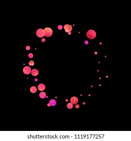Red confetti background. Falling rose glitter. Graphic design for invitation, wedding, birthday, christmas card. Happy surprise backdrop. Abstract particles banner. Vector festive template. 
