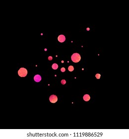Red confetti background. Falling rose glitter. Graphic design for invitation, wedding, birthday, christmas card. Valentines day backdrop. Abstract particles banner. Vector festive concept. 