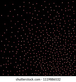 Red confetti background. Falling rose glitter. Graphic design for invitation, wedding, birthday, christmas card. Valentines day backdrop. Abstract particles explosion. Vector festive template. 