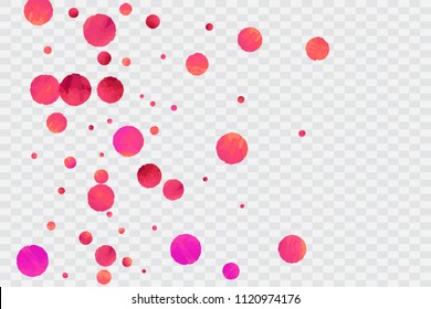 Red confetti background. Falling rose glitter. Graphic design for invitation, wedding, birthday, christmas card. Happy surprise backdrop. Abstract particles explosion. Vector festive concept. 