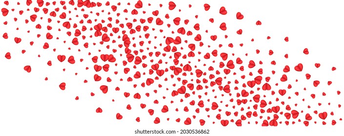 Vector blanco de fondo de confetti rojo. Valentine Illustration Heart. Fondo de forma violeta. Tender Confetti Textura. Marco De Lluvia Rosa.