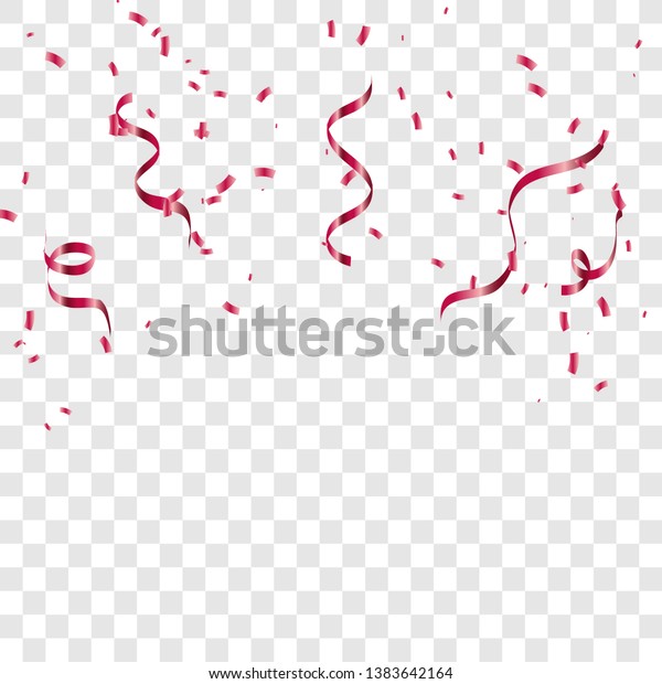 Red Confetti Celebration Vector Illustration Stock Vector (Royalty Free ...
