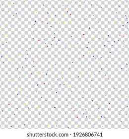 Red Confetti Element. Pink Anniversary Sparkle. Blue Carnival Wedding. Festive Texture. Green Vector Element. Decoration Paper. Party Event. Falling Decor.
