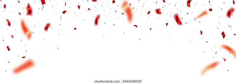 Red confetti party background. Design for various parties