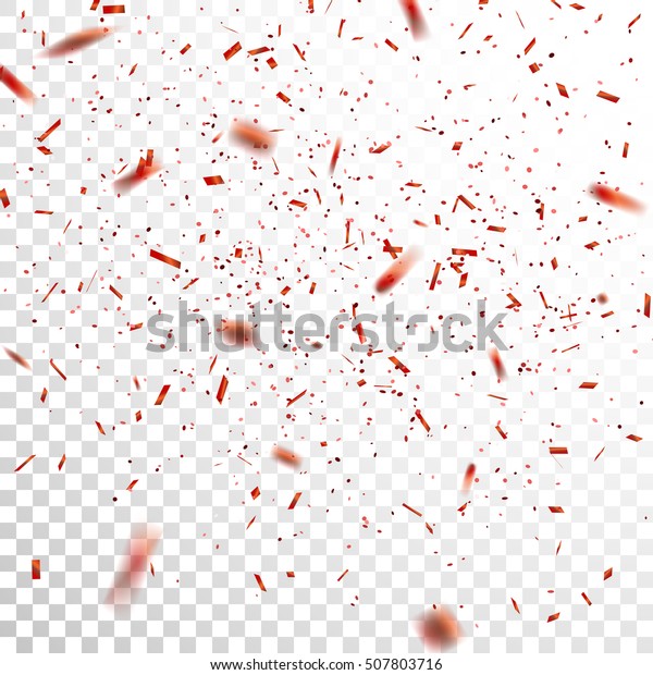 Red Confetti Vector Festive Illustration Falling Stock Vector (Royalty ...
