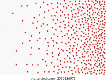 Red Confetti Vector White Backgound. Romantic Heart Border. Burgundy Paper Papercut Frame.