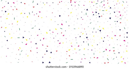 Red Confetti Wedding. Yellow Anniversary Sparkle. Indigo Carnival Element. Festive Gift. Green Vector Graphic. Decoration Year. Party Background. Falling Paper.