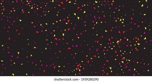 Red Confetti Year. Blue Anniversary Bright. Indigo Carnival Paper. Festive Sparkle. Yellow Vector Background. Decoration Sparkle. Party Card. Falling Wallpaper.
