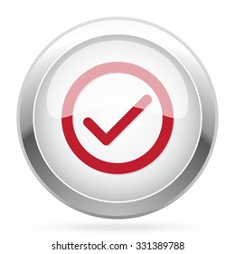 Red Confirm icon on chrome web button
