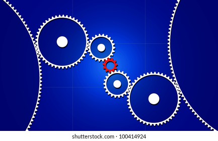 Red connecting gear
