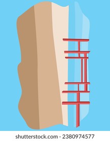 Red Construction Building under Construction