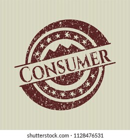 Red Consumer distressed with rubber seal texture