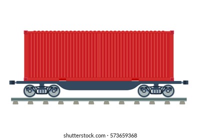 red container platform vector illustration isolated on a white background