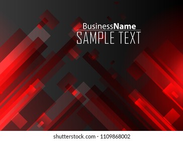 Red contrast abstract technology background. Red corporate design. Abstract tech corporate red design flyer background. Black geometric illustration for flyer, brochures, web graphic design background