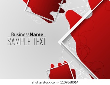 Red contrast abstract technology background. Red corporate design. Abstract tech corporate red design flyer background. Black geometric illustration for flyer, brochures, web graphic design background