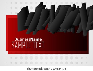 Red contrast abstract technology background. Red corporate design. Abstract tech corporate red design flyer background. Black geometric illustration for flyer, brochures, web graphic design background