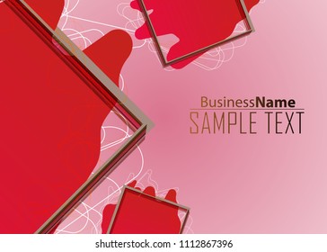 Red contrast abstract technology background. Red corporate design. Abstract tech corporate red design flyer background. Black geometric illustration for flyer, brochures, web graphic design background