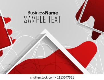 Red contrast abstract technology background. Red corporate design. Abstract tech corporate red design flyer background. Black geometric illustration for flyer, brochures, web graphic design background