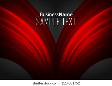 Red contrast abstract technology background. Red corporate design. Abstract tech corporate red design flyer background. Black geometric illustration for flyer, brochures, web graphic design background