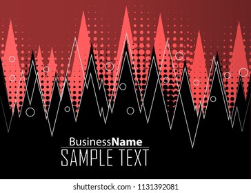 Red contrast abstract technology background. Red corporate design. Abstract tech corporate red design flyer background. Black geometric illustration for flyer, brochures, web graphic design background