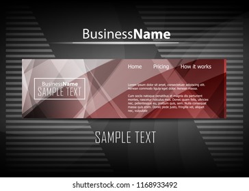 Red contrast abstract technology background. Red corporate design. Abstract tech corporate red design flyer background. Black geometric illustration for flyer, brochures, web graphic design background