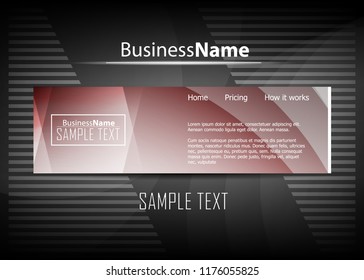 Red contrast abstract technology background. Red corporate design. Abstract tech corporate red design flyer background. Black geometric illustration for flyer, brochures, web graphic design background