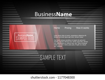 Red contrast abstract technology background. Red corporate design. Abstract tech corporate red design flyer background. Black geometric illustration for flyer, brochures, web graphic design background