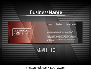 Red contrast abstract technology background. Red corporate design. Abstract tech corporate red design flyer background. Black geometric illustration for flyer, brochures, web graphic design background
