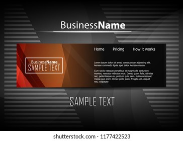 Red contrast abstract technology background. Red corporate design. Abstract tech corporate red design flyer background. Black geometric illustration for flyer, brochures, web graphic design background
