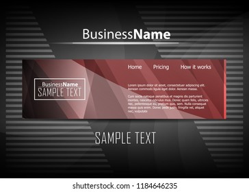 Red contrast abstract technology background. Red corporate design. Abstract tech corporate red design flyer background. Black geometric illustration for flyer, brochures, web graphic design background
