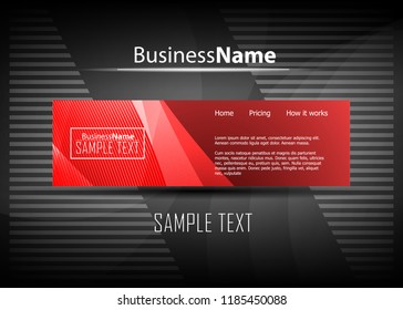 Red contrast abstract technology background. Red corporate design. Abstract tech corporate red design flyer background. Black geometric illustration for flyer, brochures, web graphic design background