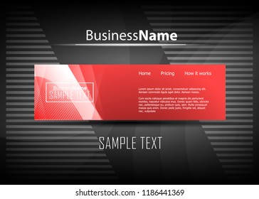 Red contrast abstract technology background. Red corporate design. Abstract tech corporate red design flyer background. Black geometric illustration for flyer, brochures, web graphic design background