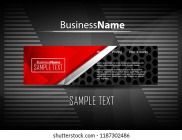 Red contrast abstract technology background. Red corporate design. Abstract tech corporate red design flyer background. Black geometric illustration for flyer, brochures, web graphic design background