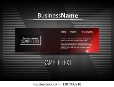 Red contrast abstract technology background. Red corporate design. Abstract tech corporate red design flyer background. Black geometric illustration for flyer, brochures, web graphic design background