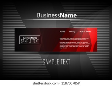 Red contrast abstract technology background. Red corporate design. Abstract tech corporate red design flyer background. Black geometric illustration for flyer, brochures, web graphic design background
