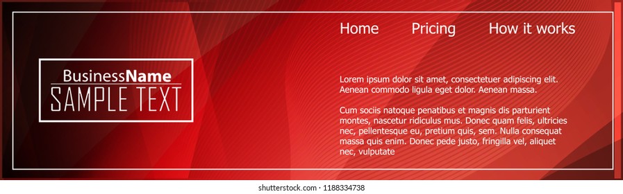 Red contrast abstract technology background. Red corporate design. Abstract tech corporate red design flyer background. Black geometric illustration for flyer, brochures, web graphic design background